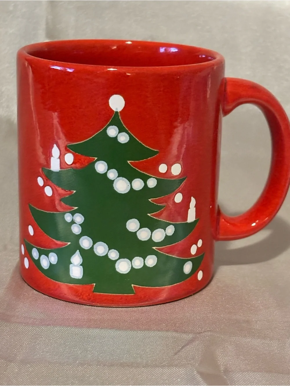Vintage Waechtersbach Red Christmas Tree Mug.